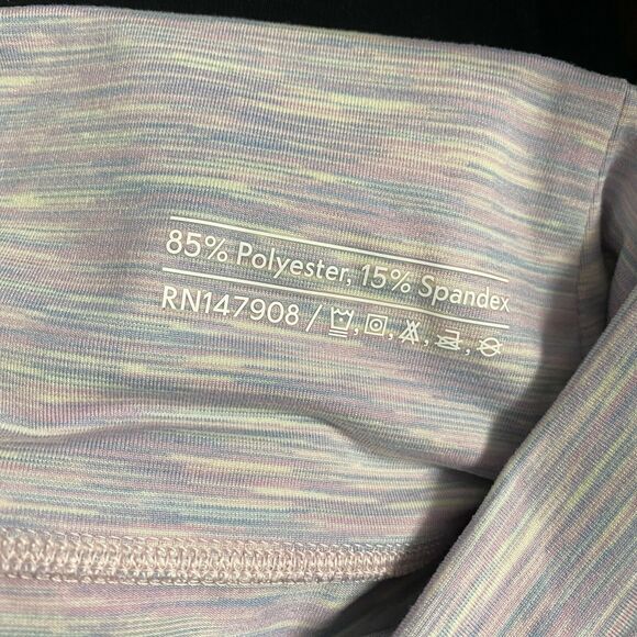 Outdoor Voices Techsweat 7/8 Activewear Legging Striped Pale Blue Pink Small - Picture 9 of 10